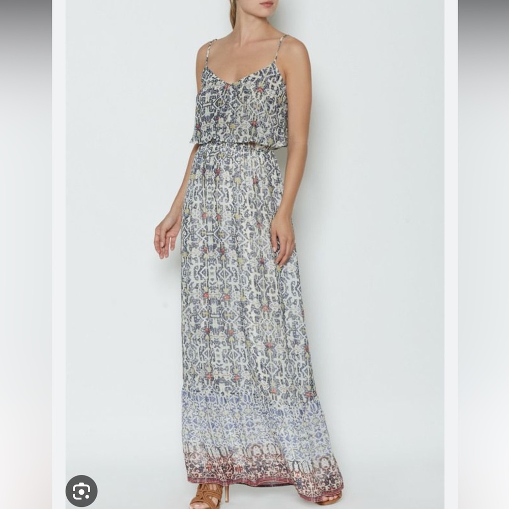 Joie Balla Tile Paisley Maxi Dress, size L